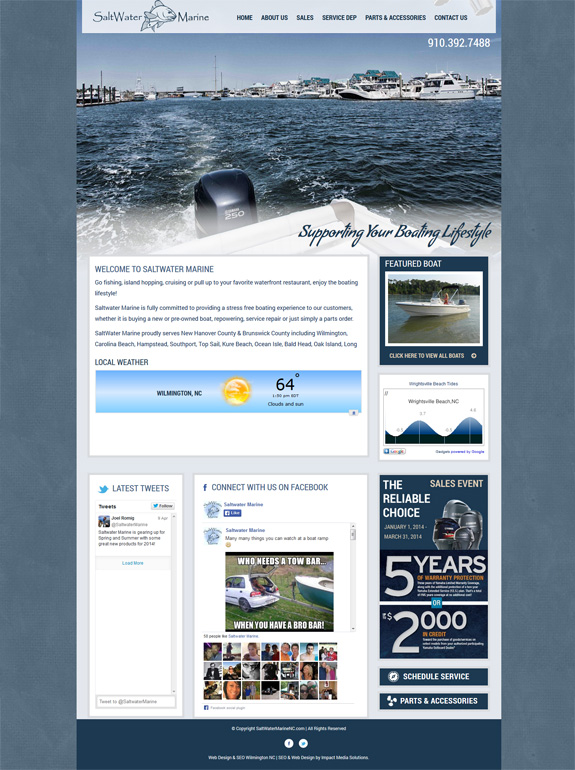 Boat Dealership Web Design