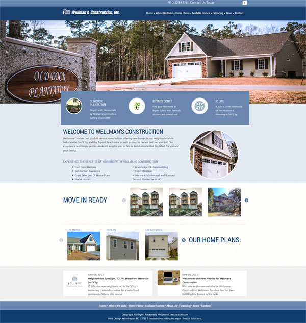 Home Builder Web Design
