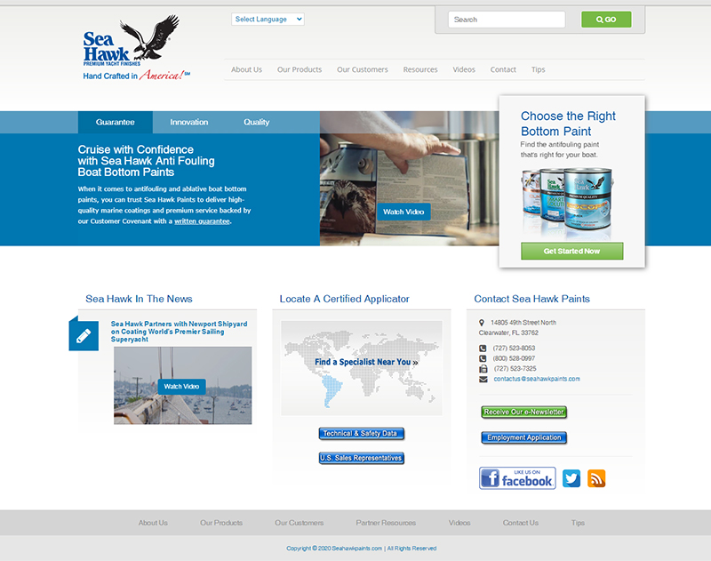 Sea Hawk Paints eCommerce Wilmington NC