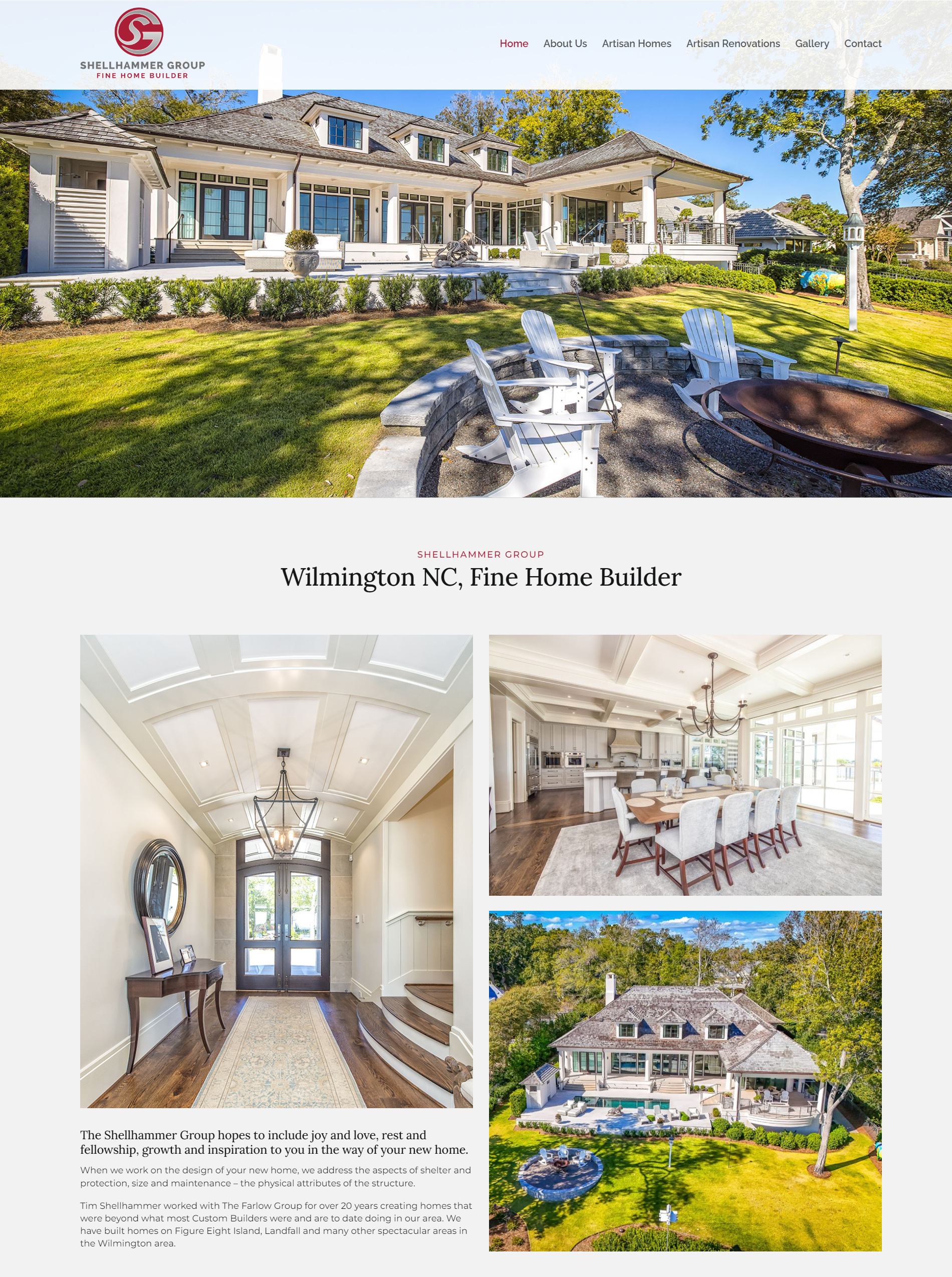 Custom Home Builder Website Design