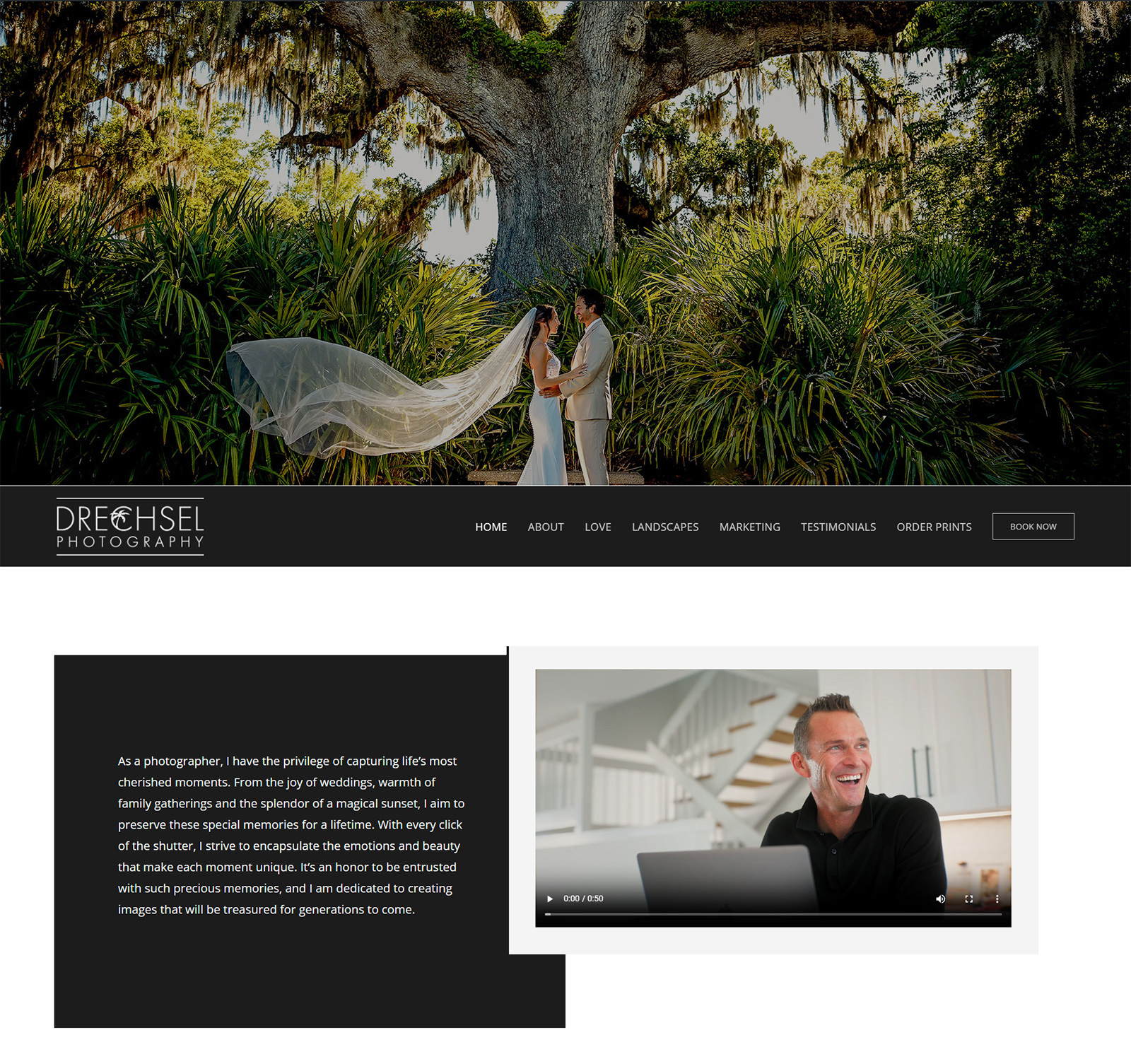Photographer Web Design Wilmington NC